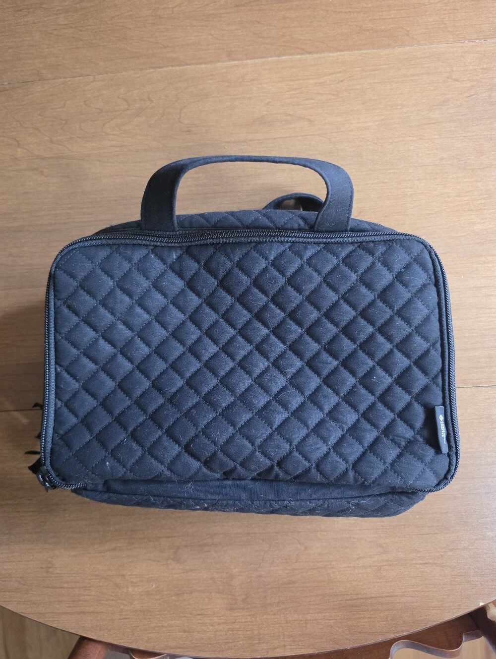 Vera Bradley Black Quilted Travel Toiletry Bag